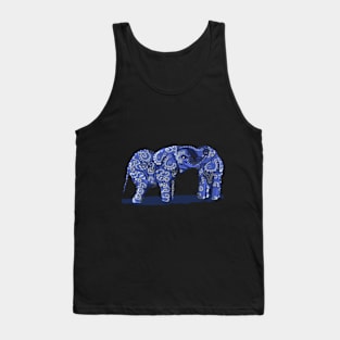 Playful Elephants of Lussac Tank Top